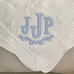 Couverture bébé personnalisée : monogramme brodé, souvenir précieux