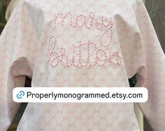 Personalized Girls Baby Bib, Long Sleeve Waterproof Smock, Catch-All with a Pocket, Paint Smock