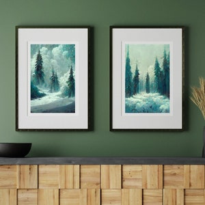 Snow Christmas Prints, Cozy Winter Wall Decor, Christmas Wall Art, Holiday Prints, Christmas Decoration, Printable Wall Art, Home Decor