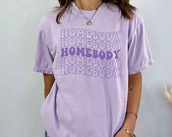 Comfort Colors Shirt, Comfort Colors Homebody Shirt, Introvert Gift, Retro Homebody Tee, Groovy Homebody Shirt, Gift For Homebody, Retro Tee
