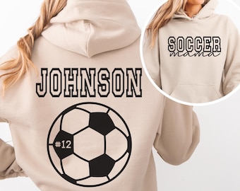 Custom Soccer Mom Sweatshirt, Game Day Sweatshirt, Soccer Hoodie, Sports Mom Sweatshirt Gifts, Personalized Soccer Hoodie, Soccer Sweatshirt