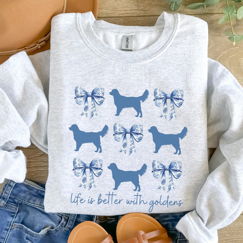 Dog Mom Sweatshirt, Golden Retriever Shirt, Dog Mom Hoodie, Dog Mama Shirt, Cute Dog Tee, Dog Owner Shirt, Dog Lover Shirt, Mom Of Dogs Gift Livingmall