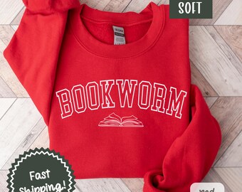 Bookworm Sweatshirt, Bookish Merch, Reading Sweatshirt, Book Lover Gift, Gift For Book Lover, Librarian Sweater, Book Club Sweatshirt