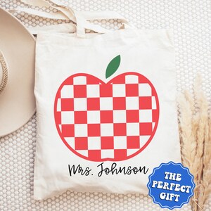 Personalized Teacher Tote Bag, Personalized Teacher Appreciation Gifts, Custom Teacher Bag, End Of Year Teacher Gift, Back To School Gift