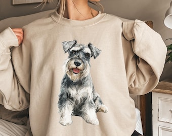 Schnauzer Sweatshirt, Dog Lover Gift, Pet Sweatshirt, Dog Mom Sweatshirt, Gift For Mini Schnauzer Mom, Dog Sweatshirt, Dog Pet Owner Gift