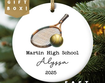 Custom Tennis Ornament, Sports Team Ornament Gift, Tennis Team Gift, Sports Ornament 2025, Personalized Graduation Gift, Sports Lover Gift