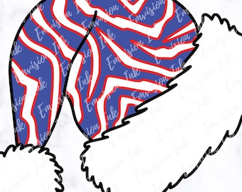 Santa Hat SVG | Buffalo Santa Hat SVG | Buffalo SVG | Bills Cut File | Santa Hat Cut File | Buffalo Cut File | Christmas | Digital Download