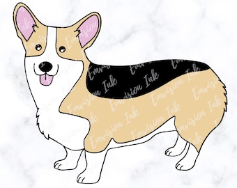 Corgi SVG | Corgi Dog SVG | Dog SVG | Corgi Cut File | Dog Cut File | Corgi Clip Art | Corgi Digital Art | Digital Download