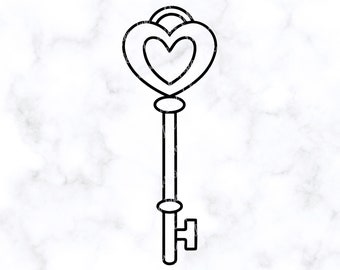 Heart Key SVG | Key SVG | Love SVG | Heart Key Cut File | Key Clip Art | Key Cut File | Love Key | Love Key Cut File | Digital Download