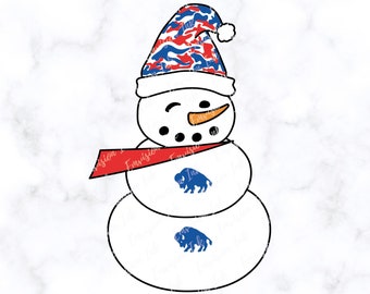 Buffalo Snowman SVG | Bills Christmas SVG | Bills Snowman SVG | Buffalo Christmas Cut File | Bills Christmas Cut File | Digital Download