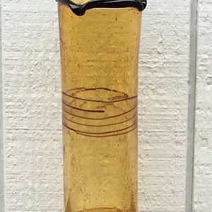 Vase, amber, hand blown