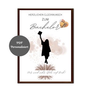 Druckvorlage Geldgeschenk Bachelor/DIY/Geld kreativ verschenken/Wunscherfüller/ Last Minute Geschenk/Sofort Download/minimalistisch/Boho/Poster