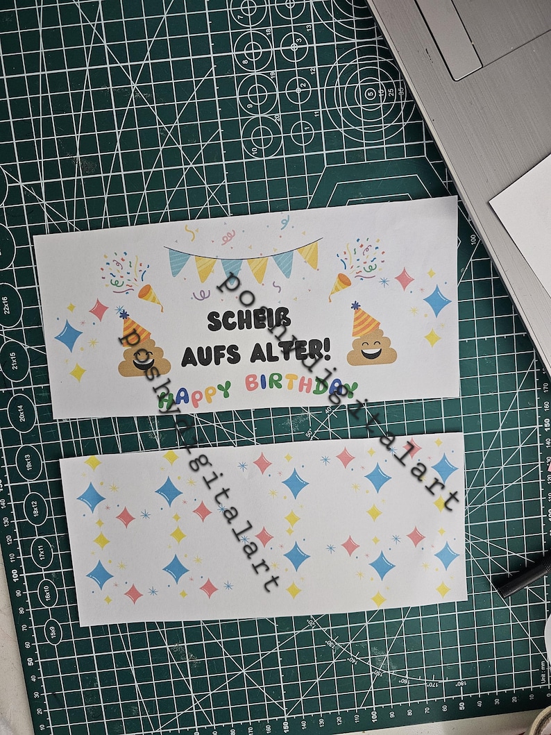 Geldgeschenk Druckvorlage "Scheiß aufs Alter" PDF/ Sofort-Download/Last-Minute-Geschenk/Geldgeschenk Mitbringsel selber basteln image 3