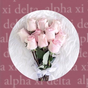 Alpha Xi Delta Rose Circle Print