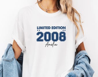 Comfort  Colors® Limited Edition Shirt, Custom Birthday T-shirt, Pesonalised Name and Year Tee