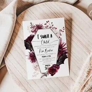 I Smell A Child Halloween Baby Shower Invitation, Invite Template INSTANT download