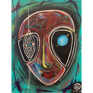 Deep! Anarchist painting! Abstract expressionist! 12x16”