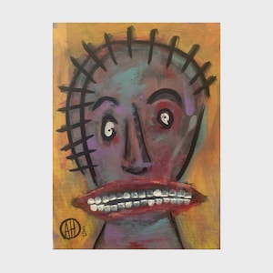 It’s a face! Acrylic painting 12x16&quot;