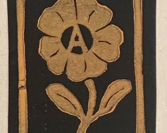 Anarchy Flower Patch: Hand-Printed Punk Patch