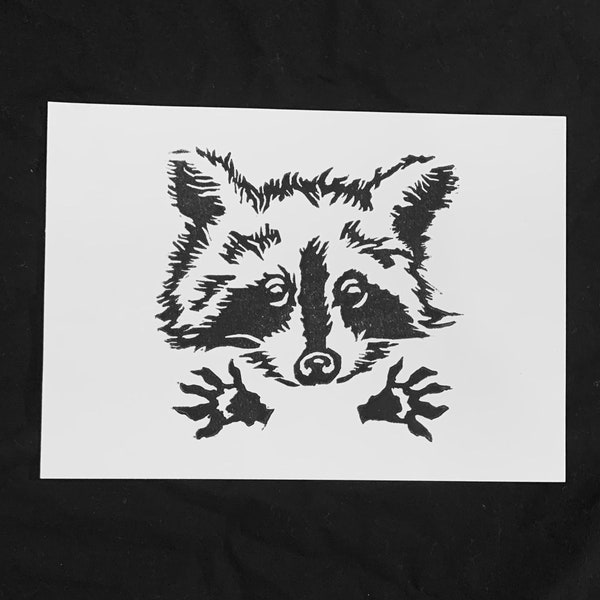 PRINT! Raccoon print! Trash panda print ! Linocut print!