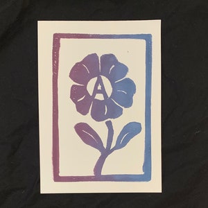 PRINT! Beautiful Anarchy flower print! Anarchy print! Punk print! Flower print!