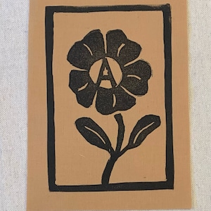Anarchy Flower Patch: Hand-Printed Sew-On Punk Patch