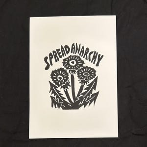 PRINT! Beautiful Anarchy flower print! Anarchy print! Punk print! Flower print!