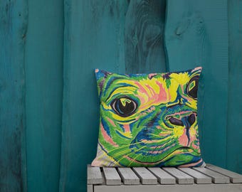 Colourful Seal Art Pillow - Whimsical Ocean Animal Throw Pillow - Coastal Decor with Marine Wildlife Art