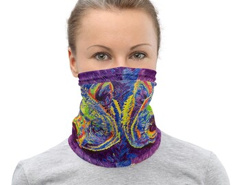 Bear Art Buff - Hand-Painted Wilderness-Inspired Neck Gaitor