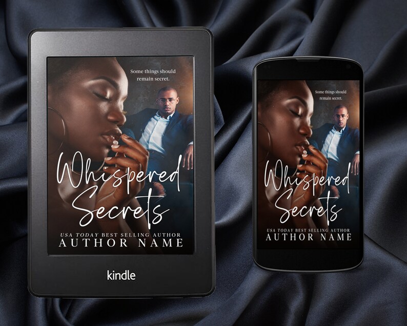 Premade Book Cover for Romance, Black Couple, African American Love