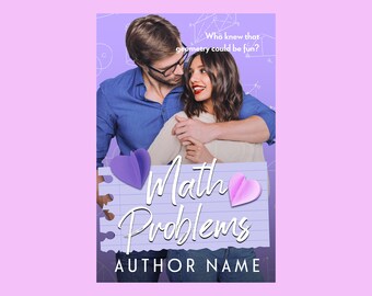 Premade Rom Com Book Cover: Math Theme Design (JPEG, PNG, PDF)
