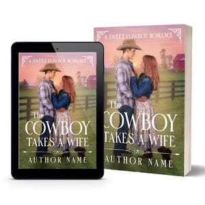 Cowboy Romance Premade Book cover for Western Romance