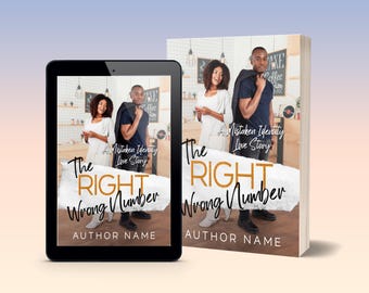 Sweet Premade Black Romance Book Cover for Indie Authors