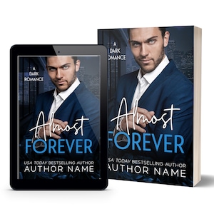 Romance Premade Book Cover with Handsome Man in Suit