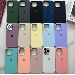 Solid Colors Silicone Phone Case for iPhone 15 14 Plus 14 Pro 14 13 Pro Max 13 12 11 Pro Max 13 12 11 Mini Case 7 8 Plus