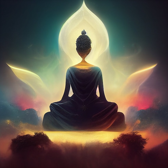 Elevation spiritual, Meditation, Yoga, Mindfulness, Calm, Enlightenment,  Buddhism, Spirituality, Healing, Tranquility, Health Art 