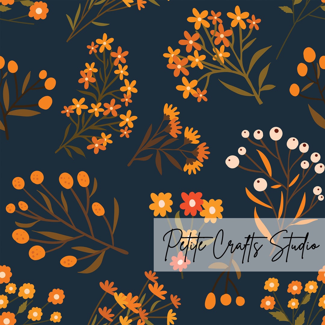 Dark Vintage Flower Seamless Pattern Dark Floral Seamless File Boho ...