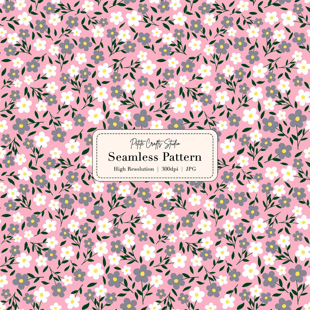 Pink Ditsy Floral Seamless Pattern – Soft Tiny Flower Digital Paper ...