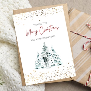 Frohe Weihnachten Karte, druckbare Karte, digitaler Download, Weihnachtskarte, Digitaldrucke, Sofort Download, druckbare Weihnachtskarte