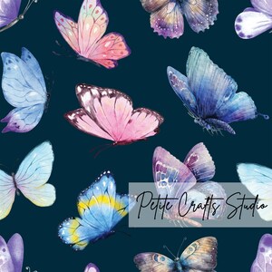 Farfalla dell'acquerello Modello senza cuciture Farfalla di primavera File senza cuciture dell'acquerello Coperta Design File digitale Download istantaneo