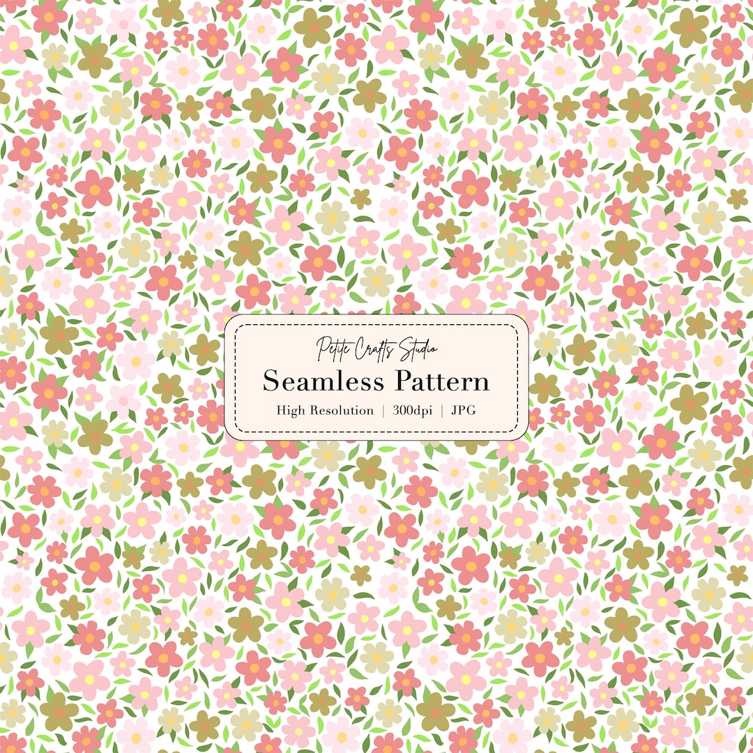 Rose Garden Ditsy Floral Seamless Pattern – Tiny Flower Digital Paper ...