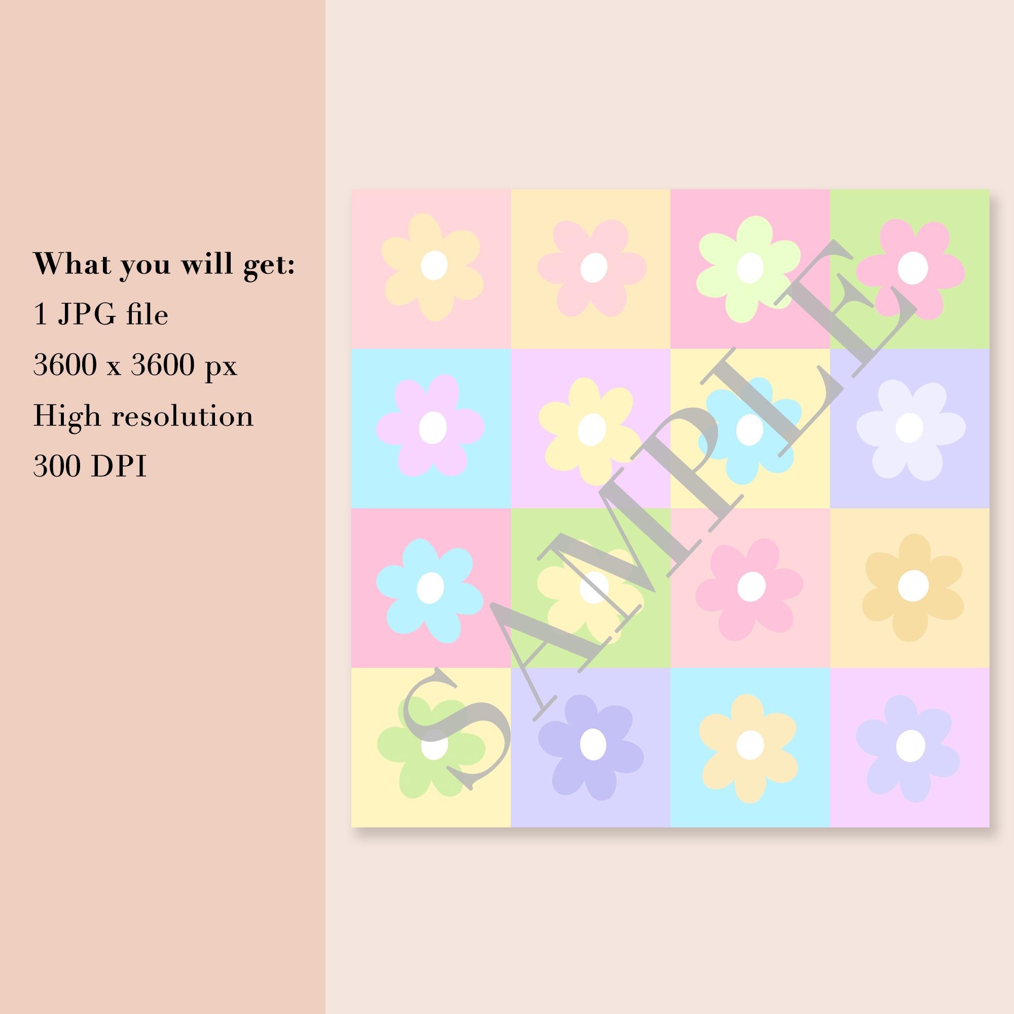 Pastel Gingham Floral Seamless Pattern – Spring Digital Paper, Soft ...
