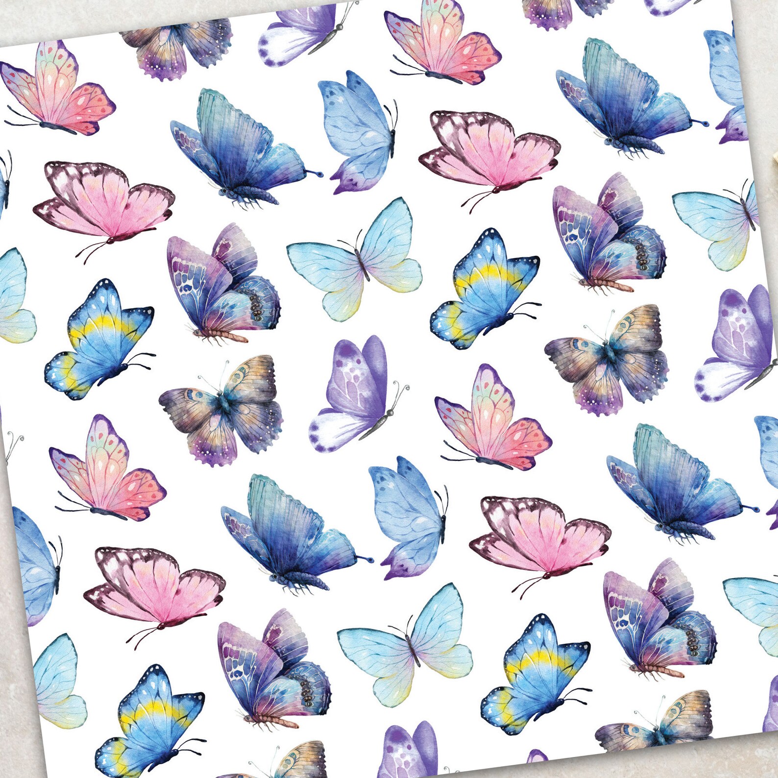 Watercolor Butterfly Seamless Pattern Spring Colorful Butterfly ...
