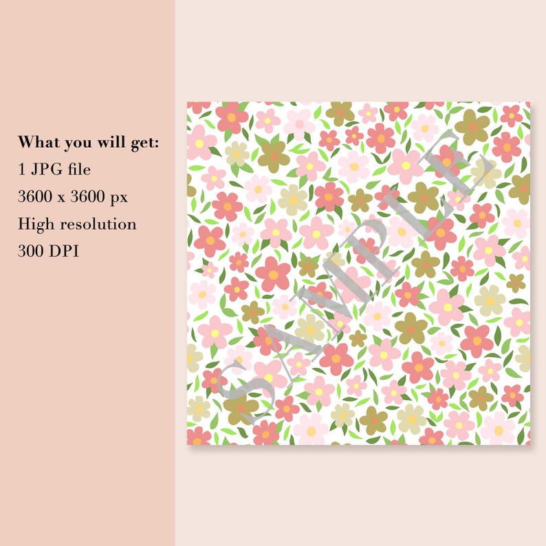 Rose Garden Ditsy Floral Seamless Pattern – Tiny Flower Digital Paper ...