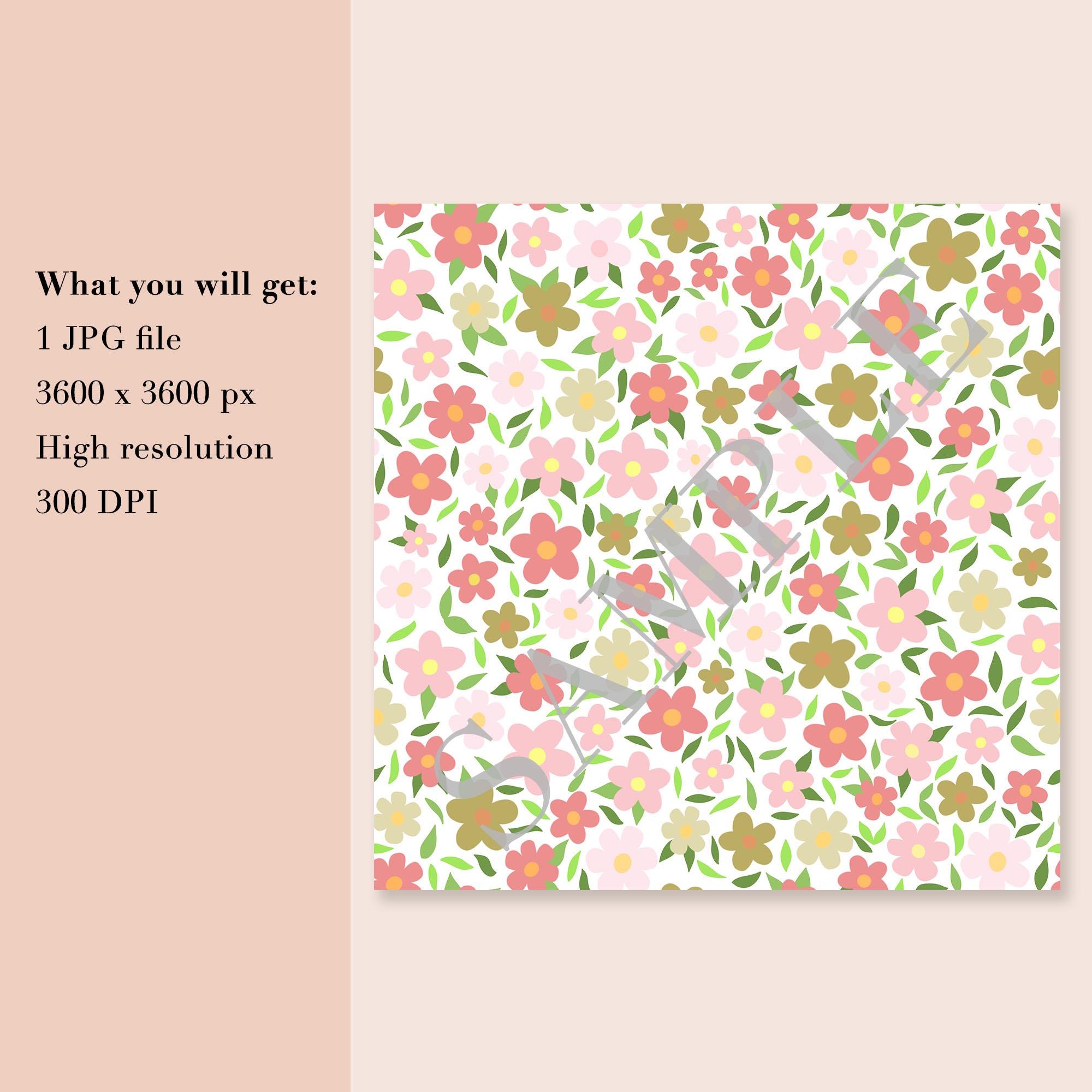 Rose Garden Ditsy Floral Seamless Pattern – Tiny Flower Digital Paper ...