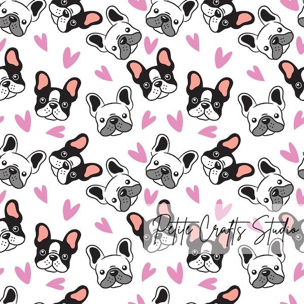 French Bulldog Seamless Pattern For Commercial Use French Bulldog Pattern Digital Paper Dog Lover Pattern Instant Download Tumbler Wrap