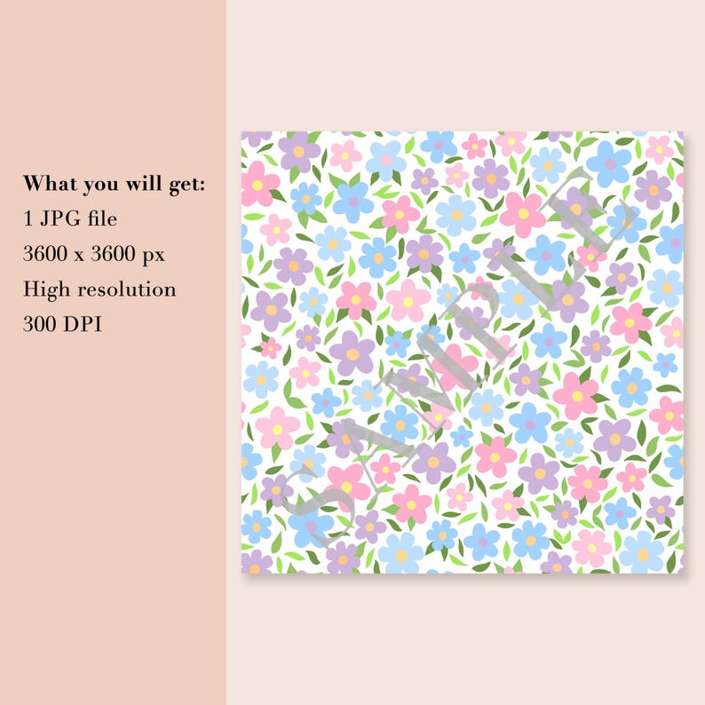 Spring Ditsy Floral Seamless Pattern – Cute Flower Digital Paper ...