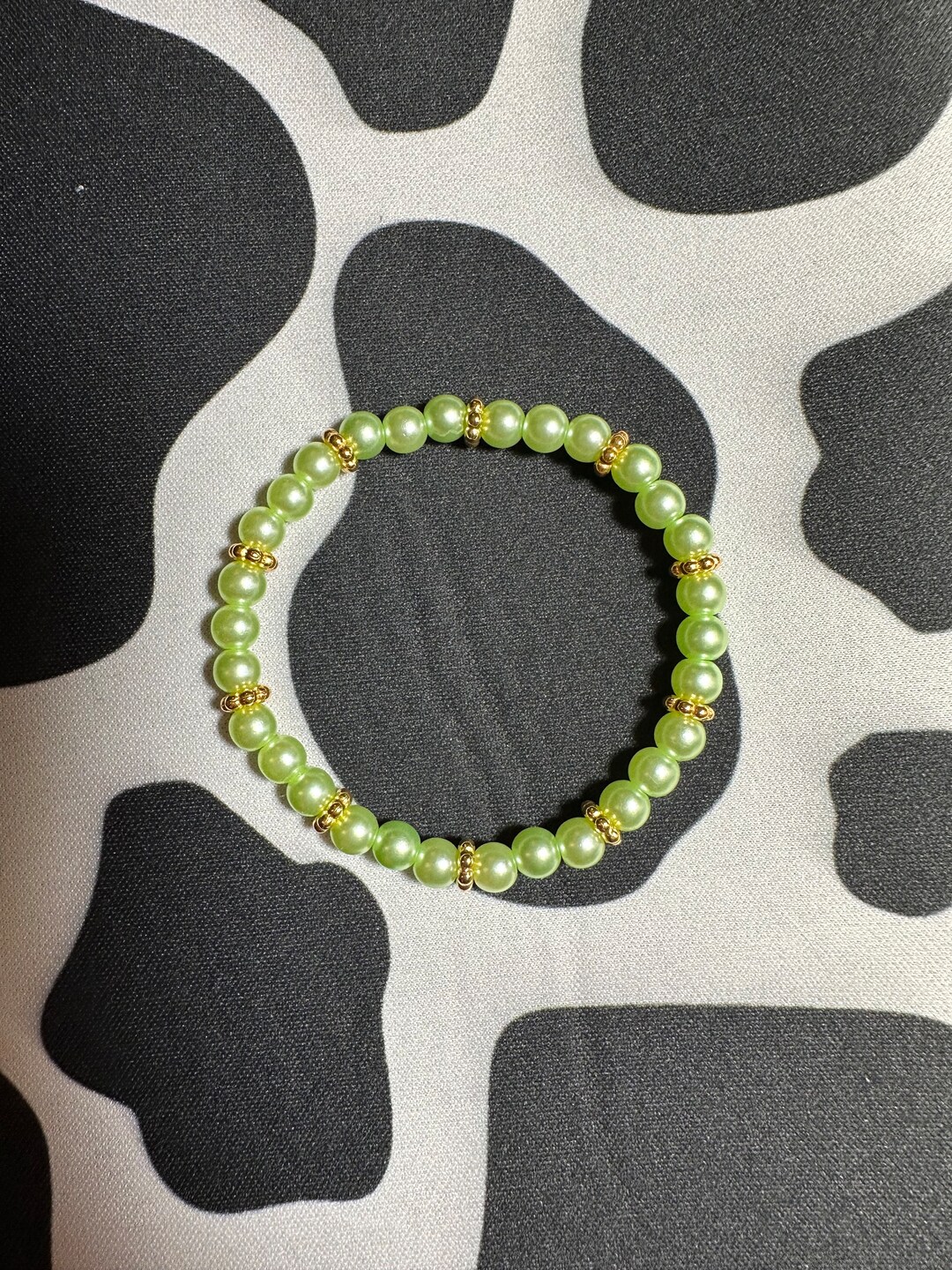 Gold Bracelet With Green and Red Diamonds