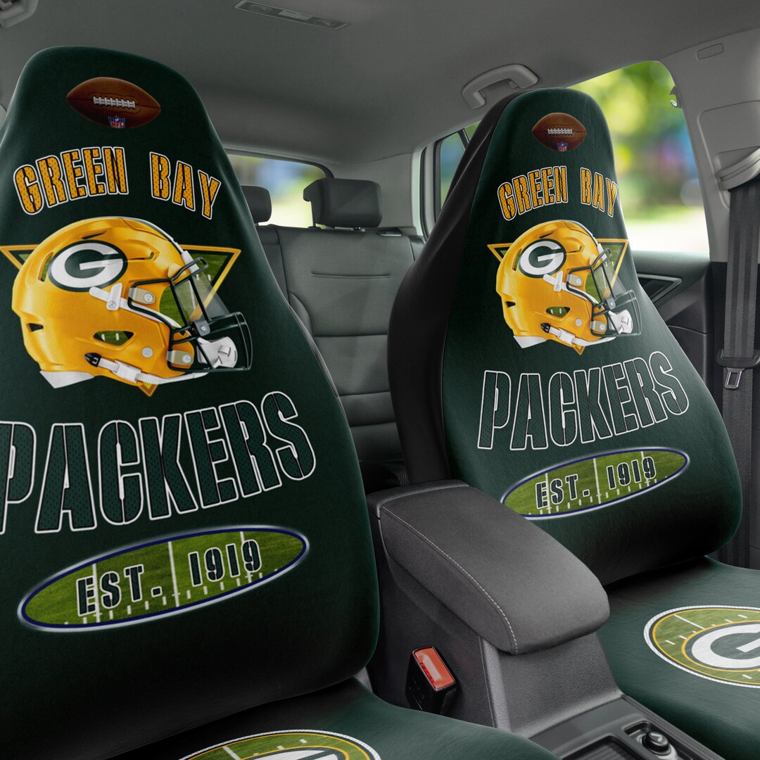 Green Bay Packers Car Seat Covers set of 2 NFL Football Etsy