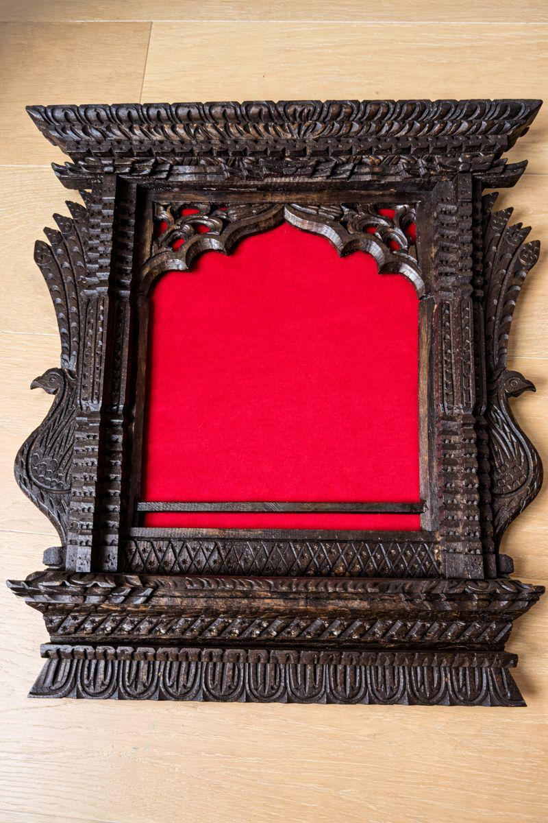 ネパール チベット 伝統的な木製フォトフレーム Nepali Wooden Frame - Etsy